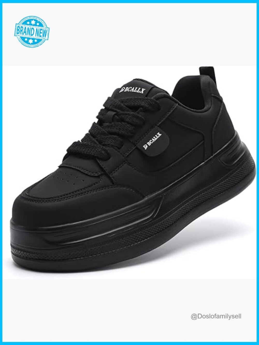 Classic Platform Walking Sneakers Lace Up Lightweight Cushioned Leather Fashion